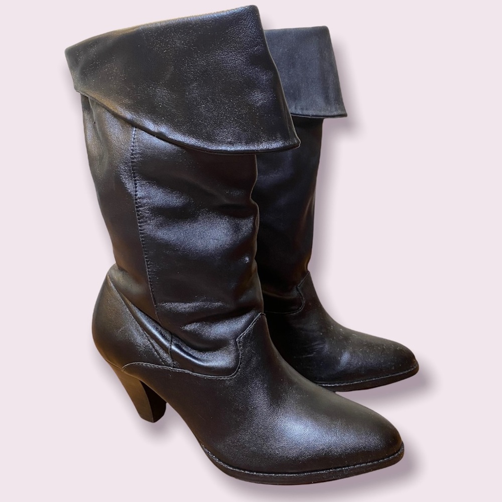 Steve Madden Black Leather Boots | Size 8.5 | Great Condition